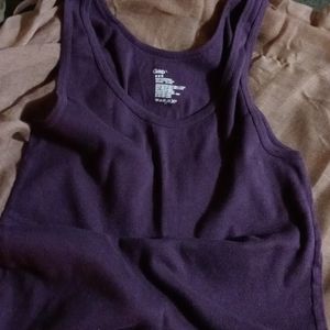 Purple knit tank top